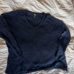 Roots Dark Blue V-Neck Sweater